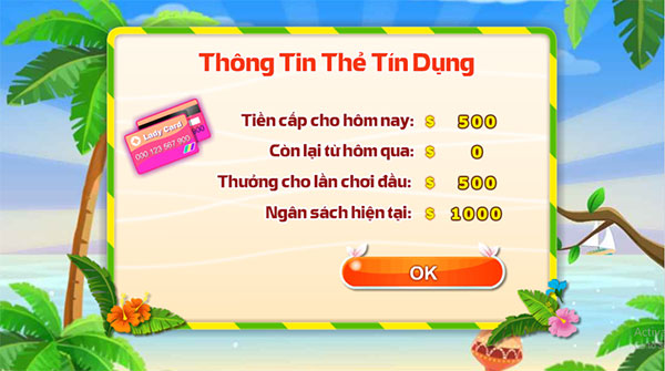 Số tiền mà bạn có