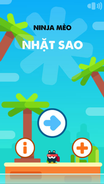 Chơi game Ninja mèo nhặt sao - GameVui