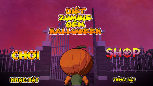 Chơi game Diệt Zombie đêm Halloween - GameVui
