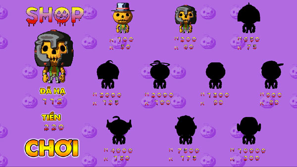 Mở khóa nhân vật hạ xác sống zombie