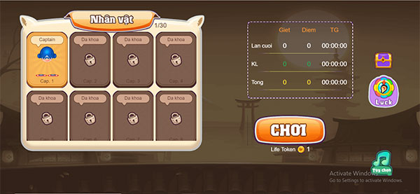 Các nhân vật trong trò chơi