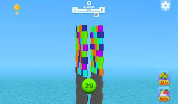 Màn hình chơi game Phá hủy tháp Minecraft