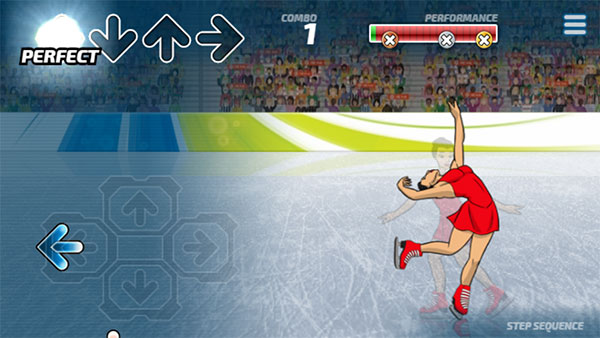 Thực hiện các động tác biểu diễn trên băng