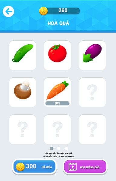 Các loại rau củ quả