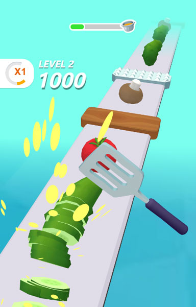 Chặt chém các loại rau củ quả 3D