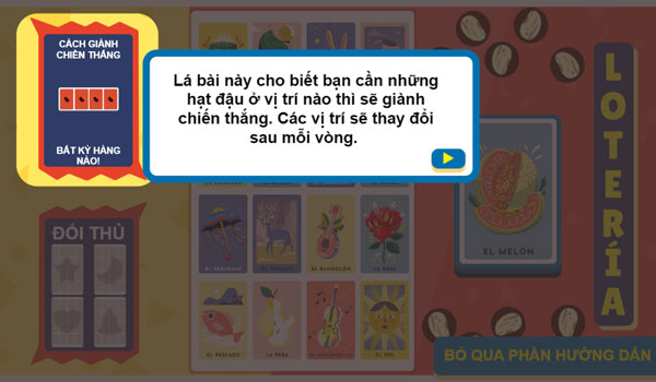 Hướng dấn chơi game Loteria