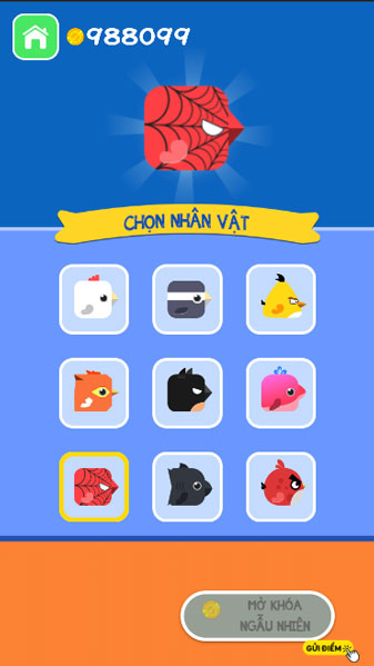 Mở khóa skin nhân vật trong Shop cửa hàng