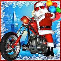 Santa lái moto