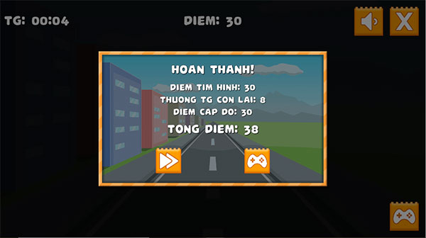 Hoàn thành cấp độ