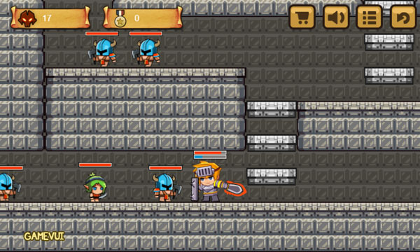 Tiêu diệt hết quân địch, thu thập tiền xu vàng