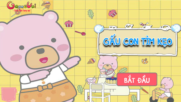 Chơi game Gấu con tìm kẹo - GameVui
