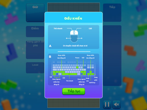 Cách chơi game Xếp gạch