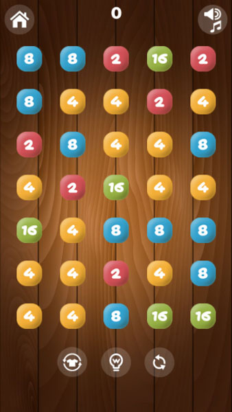 Màn hình chơi game xếp số