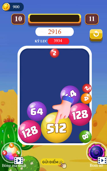 Cách chơi game Thả bóng 2048