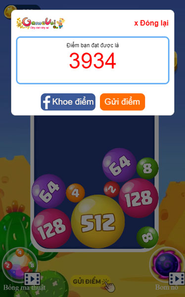 Gửi điểm cao kỷ lục GameVui