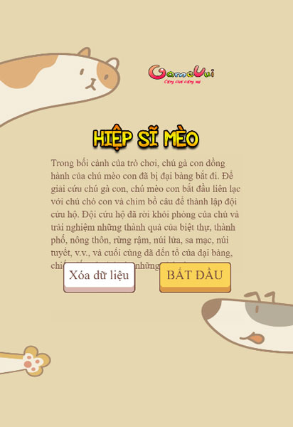 Chơi game Hiệp sĩ mèo - GameVui