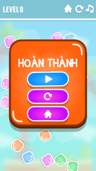 Hoàn thành game xếp khối hình