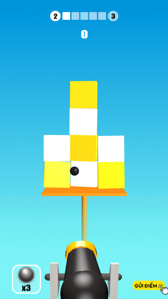 Bắn vỡ những hình khối Minecraft