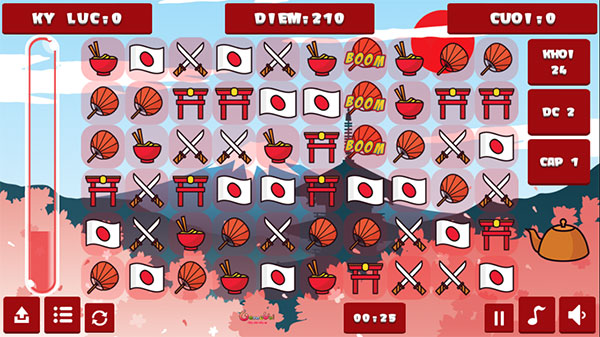 Xếp 3 hình giống nhau để ghi điểm