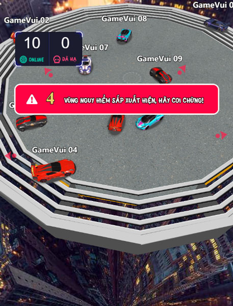 Vùng nguy hiểm xuất hiện