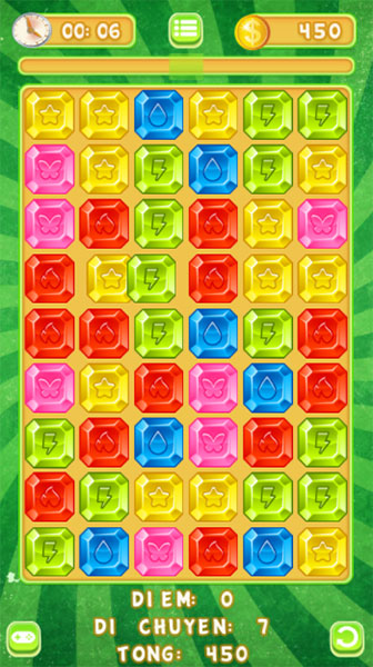 Càng xếp được nhiều thì điểm càng cao