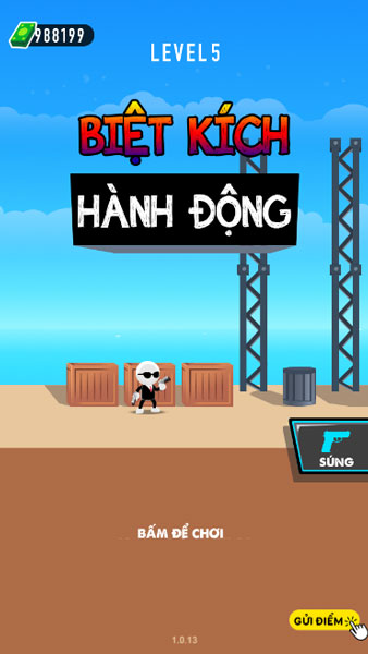 Màn hình chơi game đột kích bắn súng