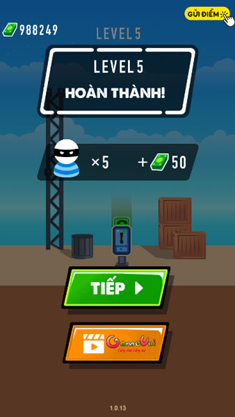 Hoàn thành level thử thách