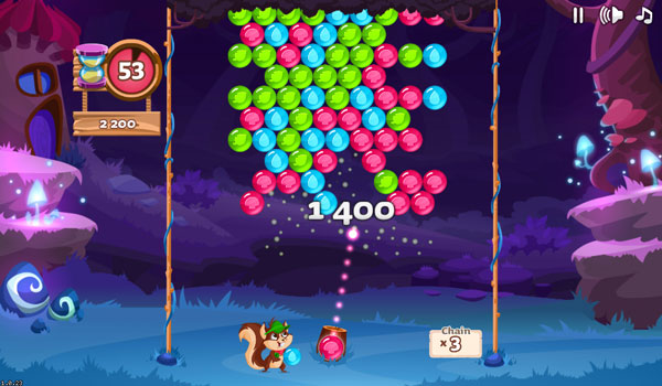 Giúp chú sóc nhỏ bắn, phá vỡ bong bóng màu