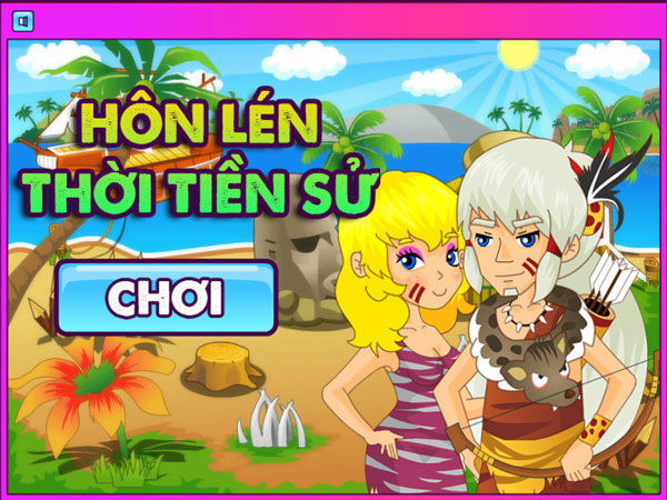 Chơi game Hôn lén thời tiền sử - GameVui
