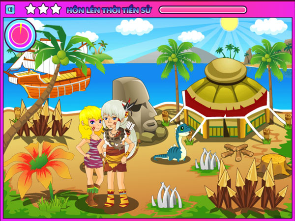 Cặp đôi bộ lạc thời tiền sử kissing