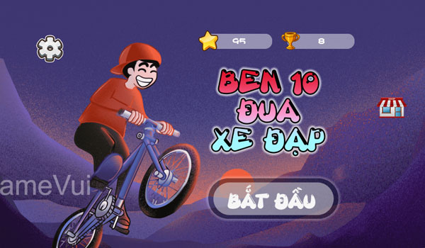 Chơi game Ben 10 Đua xe đạp - GameVui