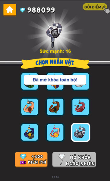 Các skin nhân vật trong Shop cửa hàng