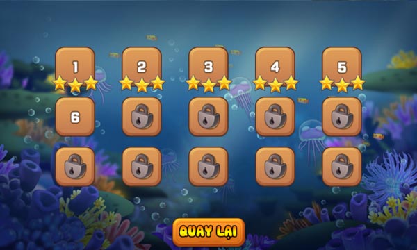 Chọn level thử thách trò chơi tàu ngầm chiến đấu