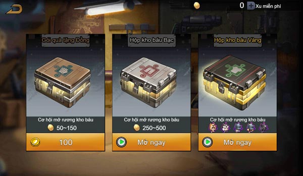 Các hộp quà may mắn