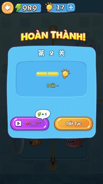 Hoàn thành level thử thách