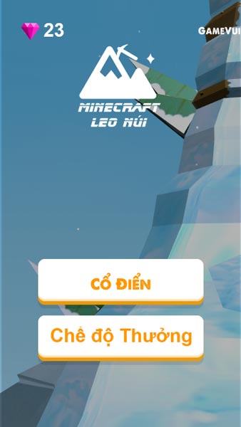 Chơi game Minecraft leo núi - GameVui