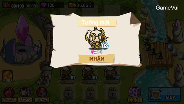 Kết hợp tướng để nhận Hero mới