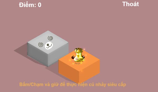 Bấm và giữ để nhảy xa