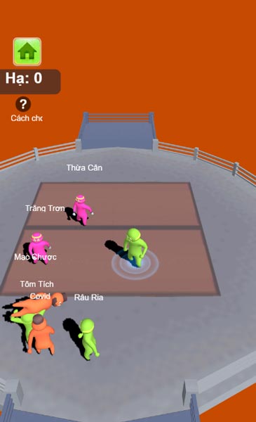 Các đô vật trên sàn đấu