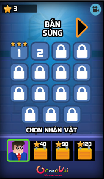 Chọn cấp độ chơi