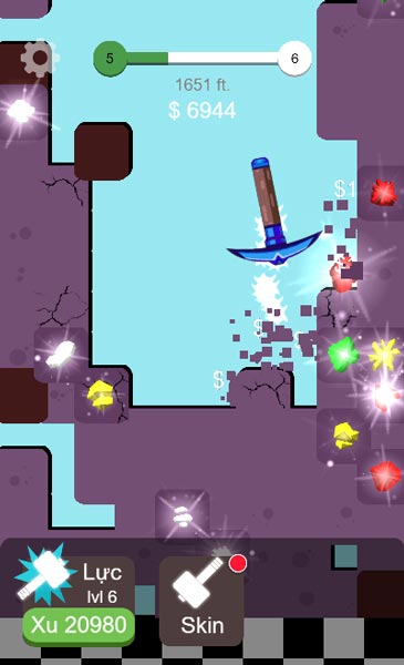 Đào xuống dưới lòng đất và tìm kiếm kho báu, cổ vật