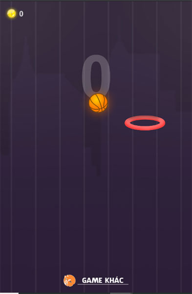 Ném quả bóng vào rổ