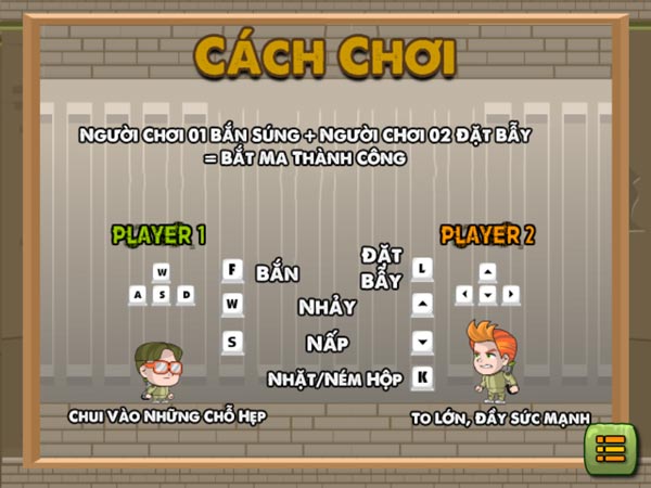 Hướng dẫn chơi game bắt ma 2 người