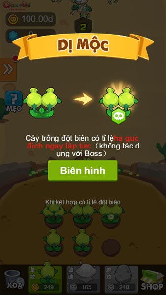 Ghép cây trồng hoa quả và đột biến tăng sức mạnh