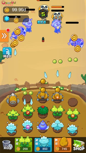 Mở khóa các ô đất