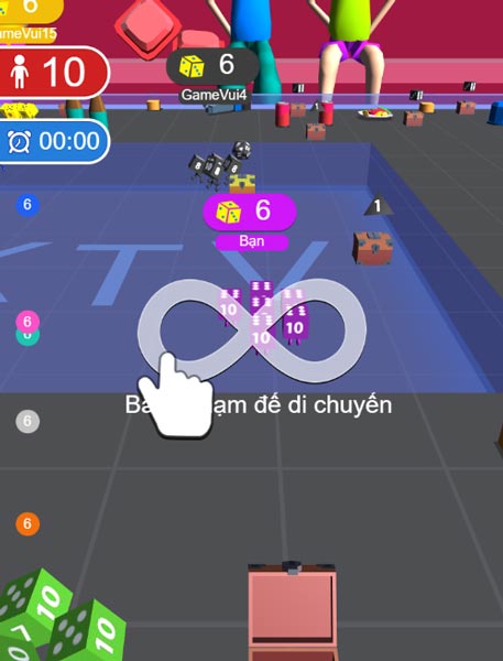 Các điều khiển trong game Xúc xắc