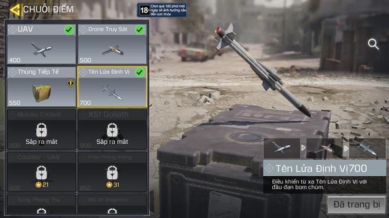 Tên lửa định vị trong CODM