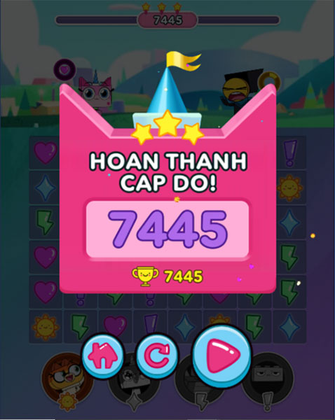 Hoàn thành cấp độ