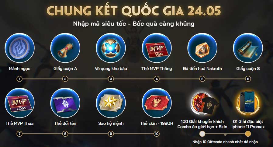 Làm nhiệm vụ nhân Giftcode Liên Quân