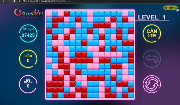 Chạm vào các ô màu giống nhau để phá vỡ chúng